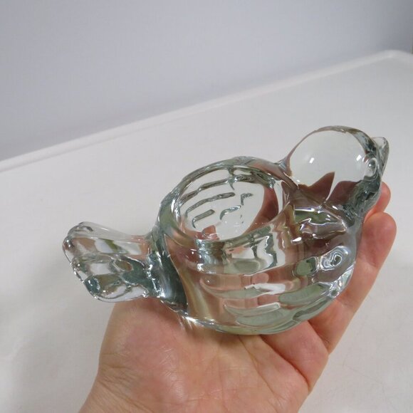 CRYSTAL BIRD GLASS VOITIVE HOLDER Made USA [Heavy over 1.5 lbs] - Picture 9 of 9